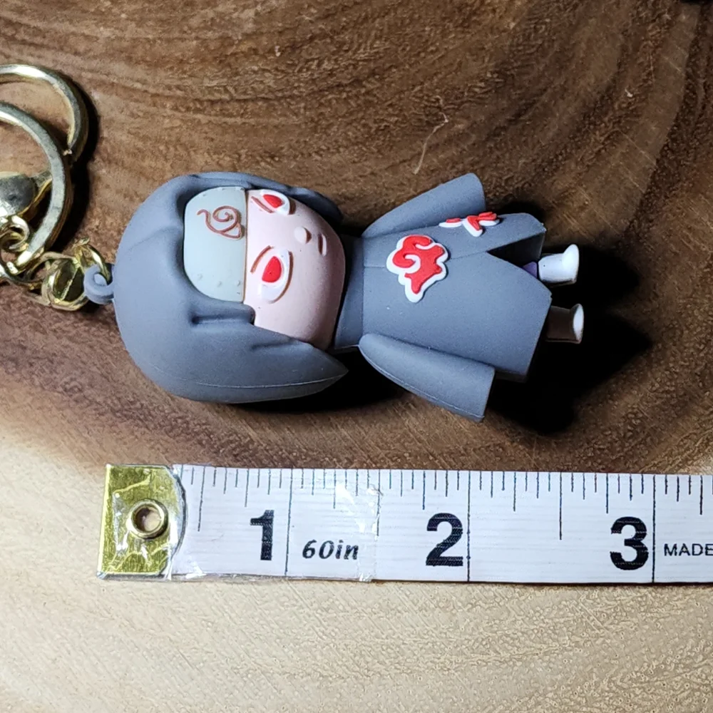 Naruto Anime Figure Keychain Key Ring (Gray-Itachi Uchiha)